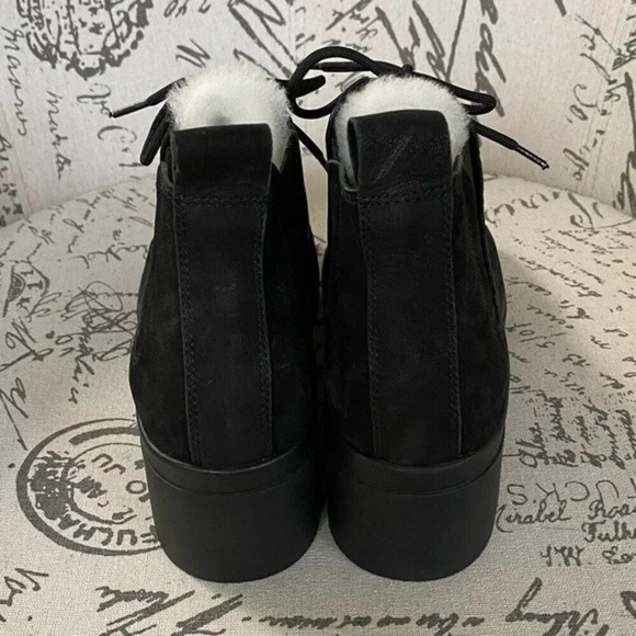 NEW, Eileen Fisher, Calm, Suede Shearling Booties - Picture 9 of 15